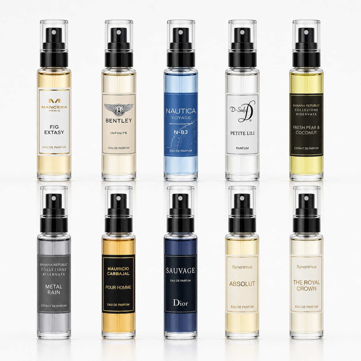 Perfumes para oficina  Kit de 10 Decants de 3, 5 y 10 ml