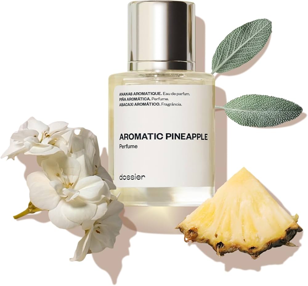Perfume Aromatic Pineapple Dossier Inspiración de Y de YSL Piña jugosa se une a la limpieza herbal de la Salvia y los Conos de Enebro para una sensación crispy y vibrante. decant 3 ml | Inspirado en fragancias originales